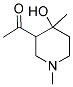 1-(4-HYDROXY-1,4-DIMETHYL-PIPERIDIN-3-YL)-ETHANONE Struktur