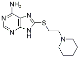 8-((2-PIPERIDIN-1-YLETHYL)THIO)-9H-PURIN-6-AMINE Struktur