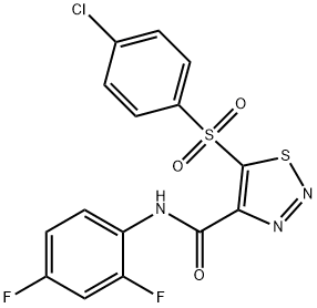 5-[(4-CHLOROPHENYL)SULFONYL]-N-(2,4-DIFLUOROPHENYL)-1,2,3-THIADIAZOLE-4-CARBOXAMIDE Struktur