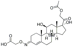 4-PREGNEN-11BETA,17ALPHA,21-TRIOL-3,20-DIONE 21-ACETATE 3-O-CARBOXYMETHYLOXIME Struktur