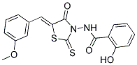 2-HYDROXY-N-[(5Z)-5-(3-METHOXYBENZYLIDENE)-4-OXO-2-THIOXO-1,3-THIAZOLIDIN-3-YL]BENZAMIDE Struktur