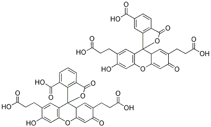 2',7'-BIS-(2-CARBOXYETHYL)-5-(AND-6)-CARBOXYFLUORESCEIN Structure