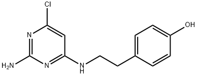 4-(2-[(2-AMINO-6-CHLORO-4-PYRIMIDINYL)AMINO]ETHYL)BENZENOL Struktur