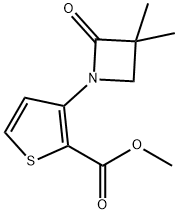 METHYL 3-(3,3-DIMETHYL-2-OXO-1-AZETANYL)-2-THIOPHENECARBOXYLATE Struktur