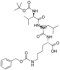 N-ALPHA-T-BOC-D-VAL-L-LEU-NE-CBZ-L-LYS Struktur