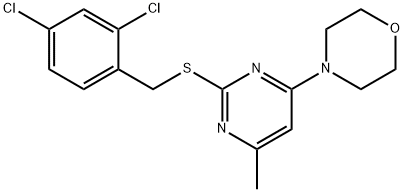 2,4-DICHLOROBENZYL 4-METHYL-6-MORPHOLINO-2-PYRIMIDINYL SULFIDE Struktur