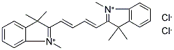 1,3,3-TRIMETHYL-2-[4-(1,3,3-TRIMETHYL-3H-INDOLIUM-2-YL)BUTA-1,3-DIENYL]-3H-INDOLIUM DICHLORIDE Struktur