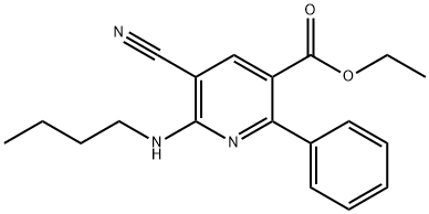 ETHYL 6-(BUTYLAMINO)-5-CYANO-2-PHENYLNICOTINATE Struktur