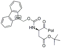 FMOC-D-ASP(OTBU)-WANG RESIN Struktur