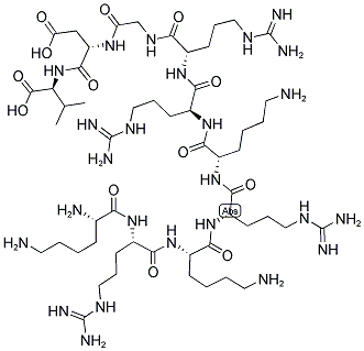 H(-LYS-ARG)3-ARG-GLY-ASP-VAL-OH Struktur