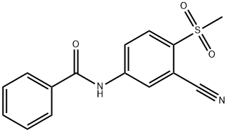 N-[3-CYANO-4-(METHYLSULFONYL)PHENYL]BENZENECARBOXAMIDE Struktur