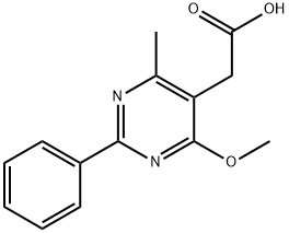 (4-METHOXY-6-METHYL-2-PHENYL-PYRIMIDIN-5-YL)-ACETIC ACID Struktur