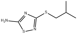 3-ISOBUTYLSULFANYL-[1,2,4]THIADIAZOL-5-YLAMINE Struktur