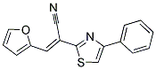 (E)-3-(2-FURYL)-2-(4-PHENYL-1,3-THIAZOL-2-YL)-2-PROPENENITRILE Struktur