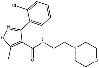 (3-(2-CHLOROPHENYL)-5-METHYLISOXAZOL-4-YL)-N-(2-MORPHOLIN-4-YLETHYL)FORMAMIDE Struktur