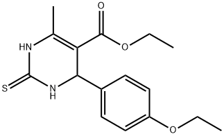 ETHYL 4-(4-ETHOXYPHENYL)-6-METHYL-2-THIOXO-1,2,3,4-TETRAHYDRO-5-PYRIMIDINECARBOXYLATE Struktur