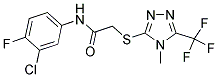 N-(3-CHLORO-4-FLUOROPHENYL)-2-([4-METHYL-5-(TRIFLUOROMETHYL)-4H-1,2,4-TRIAZOL-3-YL]SULFANYL)ACETAMIDE Struktur