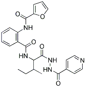 N-{2-[({1-[(2-ISONICOTINOYLHYDRAZINO)CARBONYL]-2-METHYLBUTYL}AMINO)CARBONYL]PHENYL}-2-FURAMIDE Struktur