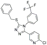 5-(5-(BENZYLTHIO)-4-[3-(TRIFLUOROMETHYL)PHENYL]-4H-1,2,4-TRIAZOL-3-YL)-2-CHLOROPYRIDINE Struktur