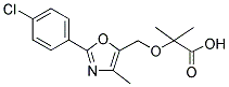 2-[[2-(4-CHLOROPHENYL)-4-METHYLOXAZOL-5-YL]METHOXY]-2-METHYLPROPANOIC ACID Struktur