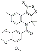 (3,4,5-TRIMETHOXYPHENYL)(4,4,8-TRIMETHYL-1-THIOXO-1H-[1,2]DITHIOLO[3,4-C]QUINOLIN-5(4H)-YL)METHANONE Struktur