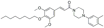 N-(3,5-DIMETHOXY-4-N-OCTYLOXYCINNAMOYL)-N'-(3,4-DIMETHYLPHENYL)PIPERAZINE Struktur