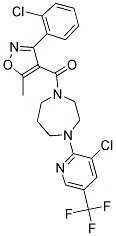 3-(2-CHLOROPHENYL)-5-METHYLISOXAZOL-4-YL 4-(3-CHLORO-5-(TRIFLUOROMETHYL)(2-PYRIDYL))(1,4-DIAZAPERHYDROEPINYL) KETONE Struktur