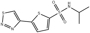 N-ISOPROPYL-5-(1,2,3-THIADIAZOL-4-YL)-2-THIOPHENESULFONAMIDE Struktur