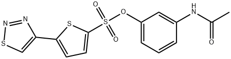 3-(ACETYLAMINO)PHENYL 5-(1,2,3-THIADIAZOL-4-YL)-2-THIOPHENESULFONATE Struktur