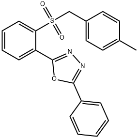 2-(2-[(4-METHYLBENZYL)SULFONYL]PHENYL)-5-PHENYL-1,3,4-OXADIAZOLE Struktur