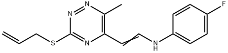 N-(2-[3-(ALLYLSULFANYL)-6-METHYL-1,2,4-TRIAZIN-5-YL]VINYL)-4-FLUOROANILINE Struktur