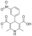 5-METHOXYCARBONYL-2,6-DIMETHYL-4(3-NITROPHENYL)-1,4-DIHYDROPYRIDINE-3-CARBOXYLIC ACID Struktur