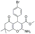 METHYL 2-AMINO-4-(4-BROMOPHENYL)-7,7-DIMETHYL-5-OXO-4,6,7,8-TETRAHYDRO2H-CHROMENE-3-CARBOXYLATE Struktur