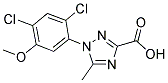 1-(2,4-DICHLORO-5-METHOXYPHENYL)-5-METHYL-1H-1,2,4-TRIAZOLE-3-CARBOXYLIC ACID Struktur