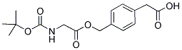 4-(T-BUTYLOXYCARBONYL-GLYCYLOXYMETHYL)-PHENYLACETIC ACID Struktur