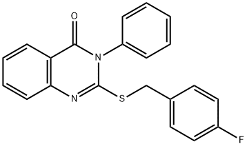 2-[(4-FLUOROBENZYL)SULFANYL]-3-PHENYL-4(3H)-QUINAZOLINONE Struktur