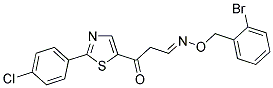 3-[2-(4-CHLOROPHENYL)-1,3-THIAZOL-5-YL]-3-OXOPROPANAL O-(2-BROMOBENZYL)OXIME Struktur