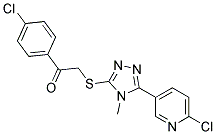 1-(4-CHLOROPHENYL)-2-([5-(6-CHLORO-3-PYRIDYL)-4-METHYL-4H-1,2,4-TRIAZOL-3-YL]THIO)ETHAN-1-ONE Struktur