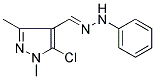 5-CHLORO-1,3-DIMETHYL-1H-PYRAZOLE-4-CARBOXALDEHYDE 4-PHENYLHYDRAZONE Struktur