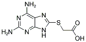 ((2,6-DIAMINO-9H-PURIN-8-YL)THIO)ACETIC ACID Struktur