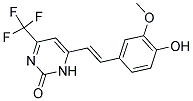 6-[(E)-2-(4-HYDROXY-3-METHOXYPHENYL)VINYL]-4-(TRIFLUOROMETHYL)PYRIMIDIN-2(1H)-ONE Struktur