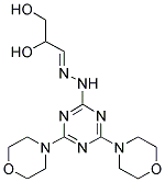 (1E)-2,3-DIHYDROXYPROPANAL (4,6-DIMORPHOLIN-4-YL-1,3,5-TRIAZIN-2-YL)HYDRAZONE Struktur