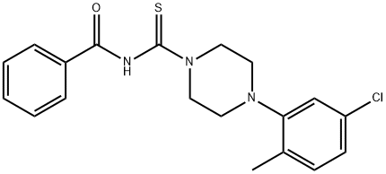 N-((4-(5-CHLORO-2-METHYLPHENYL)PIPERAZINYL)THIOXOMETHYL)BENZAMIDE Struktur