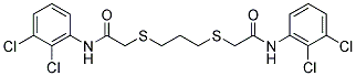 2-[(3-([2-(2,3-DICHLOROANILINO)-2-OXOETHYL]SULFANYL)PROPYL)SULFANYL]-N-(2,3-DICHLOROPHENYL)ACETAMIDE Struktur
