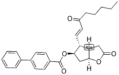 (3A,4A,5B,6A)-(-)-(HEXAHYDRO-2-OXO-4-(3-OXO-1-OCTENYL)-2H-CYCLOPENTA(B)FRAN-5-YL)-1,1'-BIPHENYL)-4-CARBOXYLATE Struktur