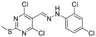 4,6-DICHLORO-2-(METHYLTHIO)PYRIMIDINE-5-CARBOXALDEHYDE 5-(2,4-DICHLOROPHENYL)HYDRAZONE Struktur