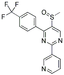 5-(METHYLSULPHINYL)-2-(PYRIDIN-3-YL)-4-[4-(TRIFLUOROMETHYL)PHENYL]PYRIMIDINE Struktur