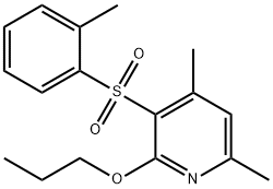 4,6-DIMETHYL-2-PROPOXY-3-PYRIDINYL 2-METHYLPHENYL SULFONE Struktur