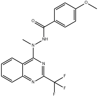 4-METHOXY-N'-METHYL-N'-[2-(TRIFLUOROMETHYL)-4-QUINAZOLINYL]BENZENECARBOHYDRAZIDE Struktur