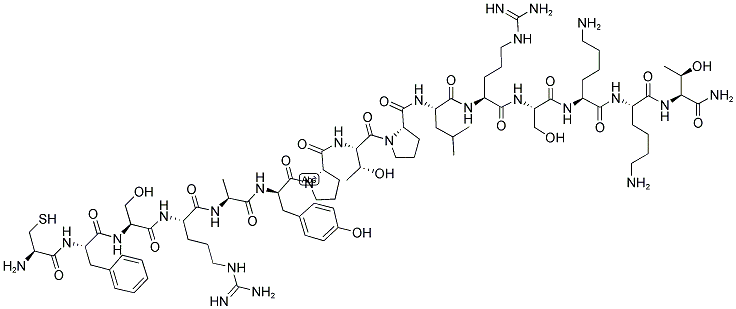 GLYCOPROTEIN HORMONE ALPHA (32-46) AMIDE Struktur